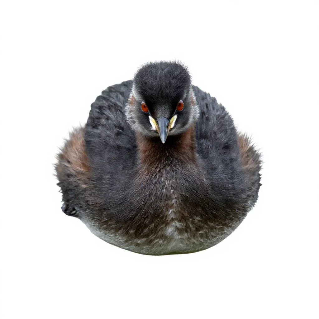 Dabchick isolated on a white background