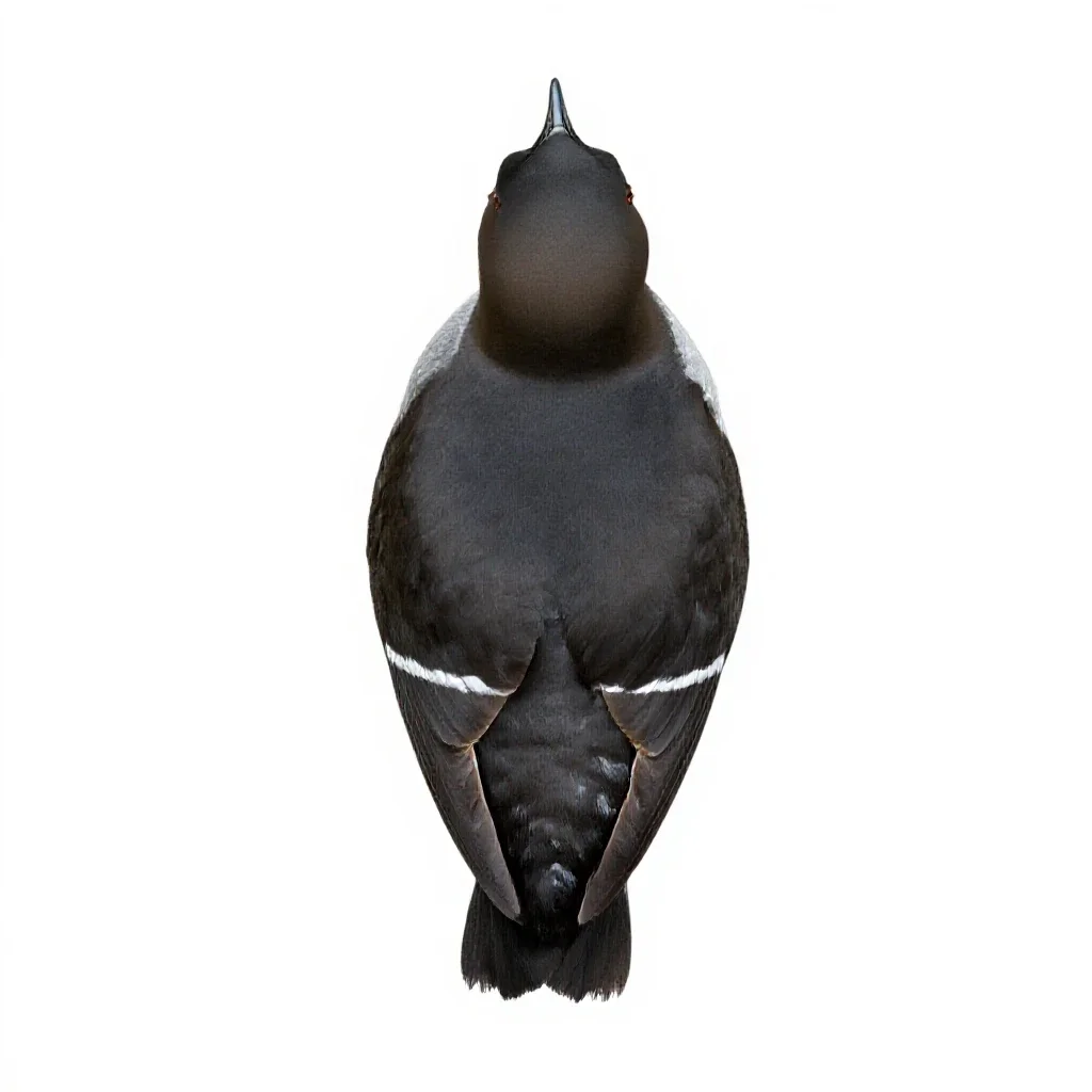 Diving petrel isolated on a white background