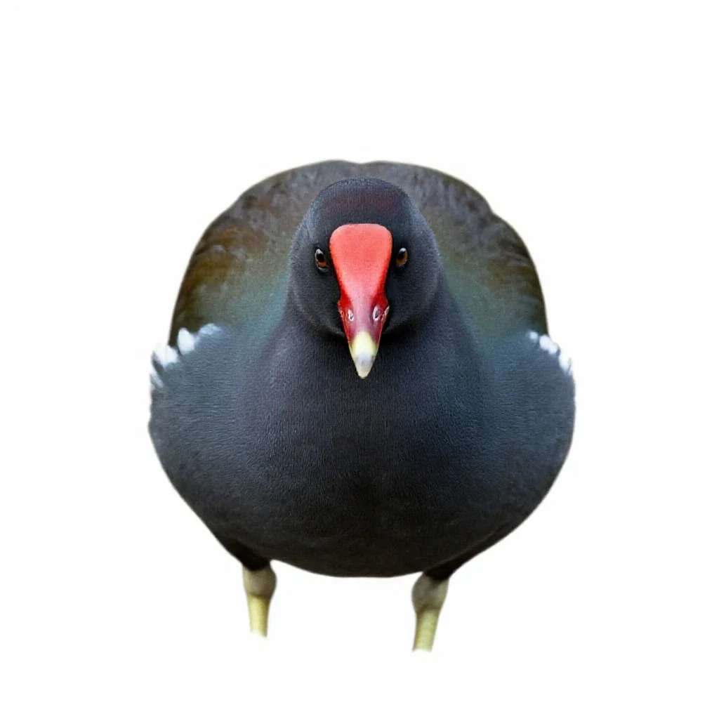 Gallinule isolated on a white background