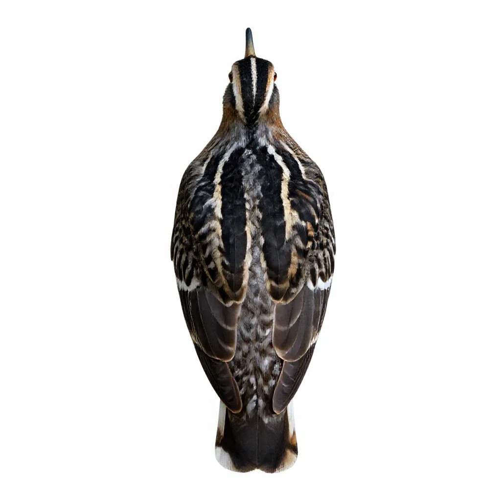 Great snipe isolated on a white background