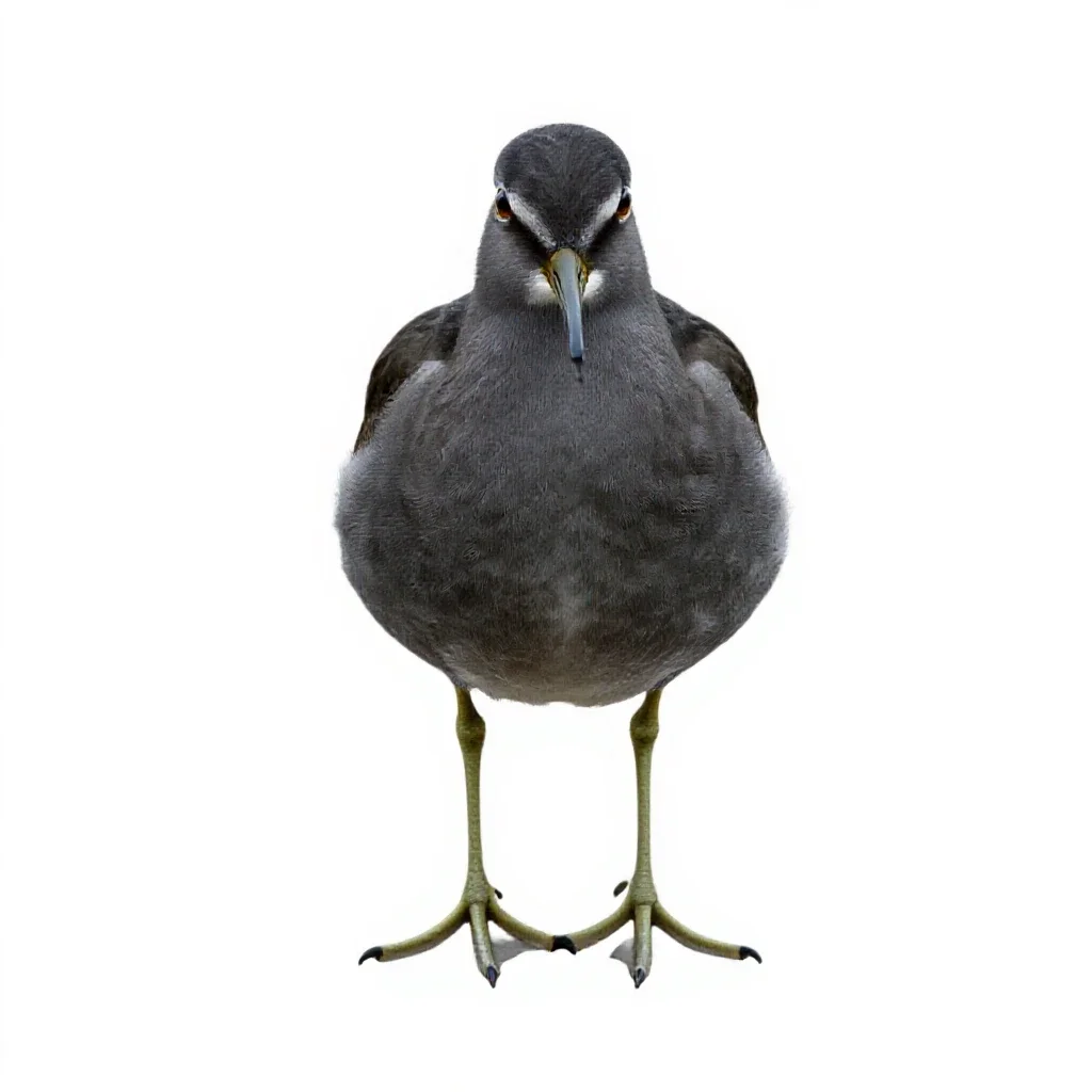 Greenshank isolated on a white background
