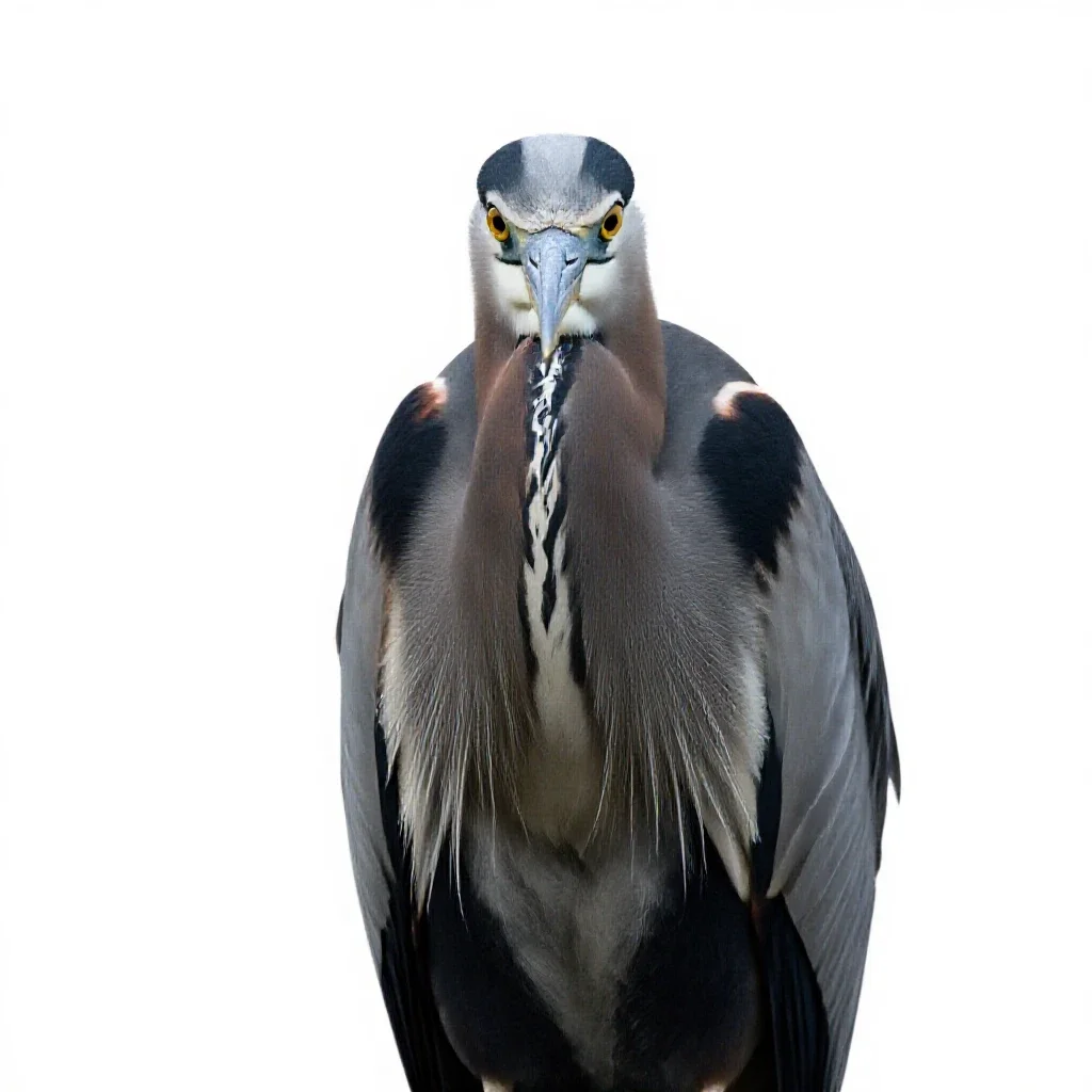 Heron isolated on a white background