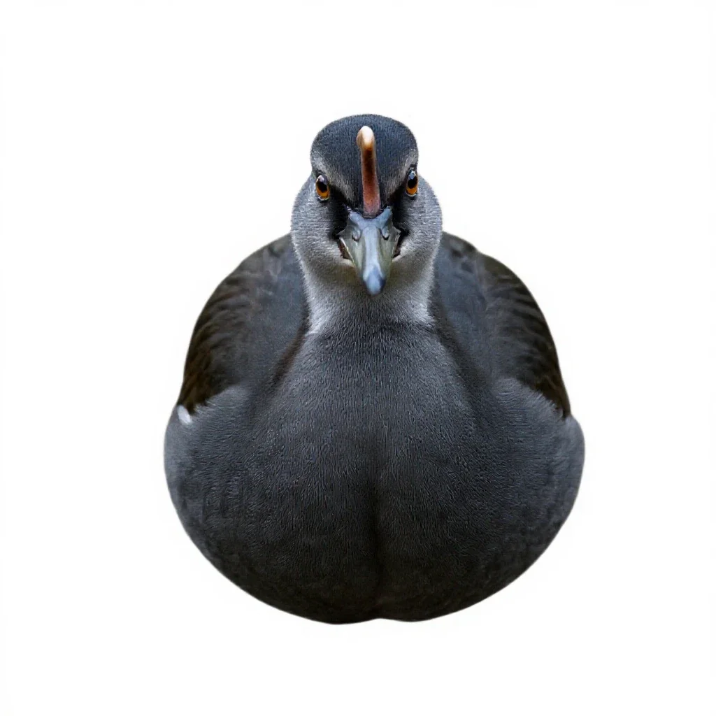 Horned screamer isolated on a white background