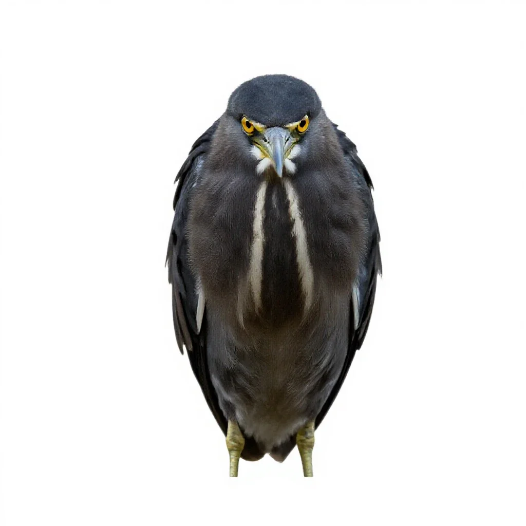 Least bittern isolated on a white background