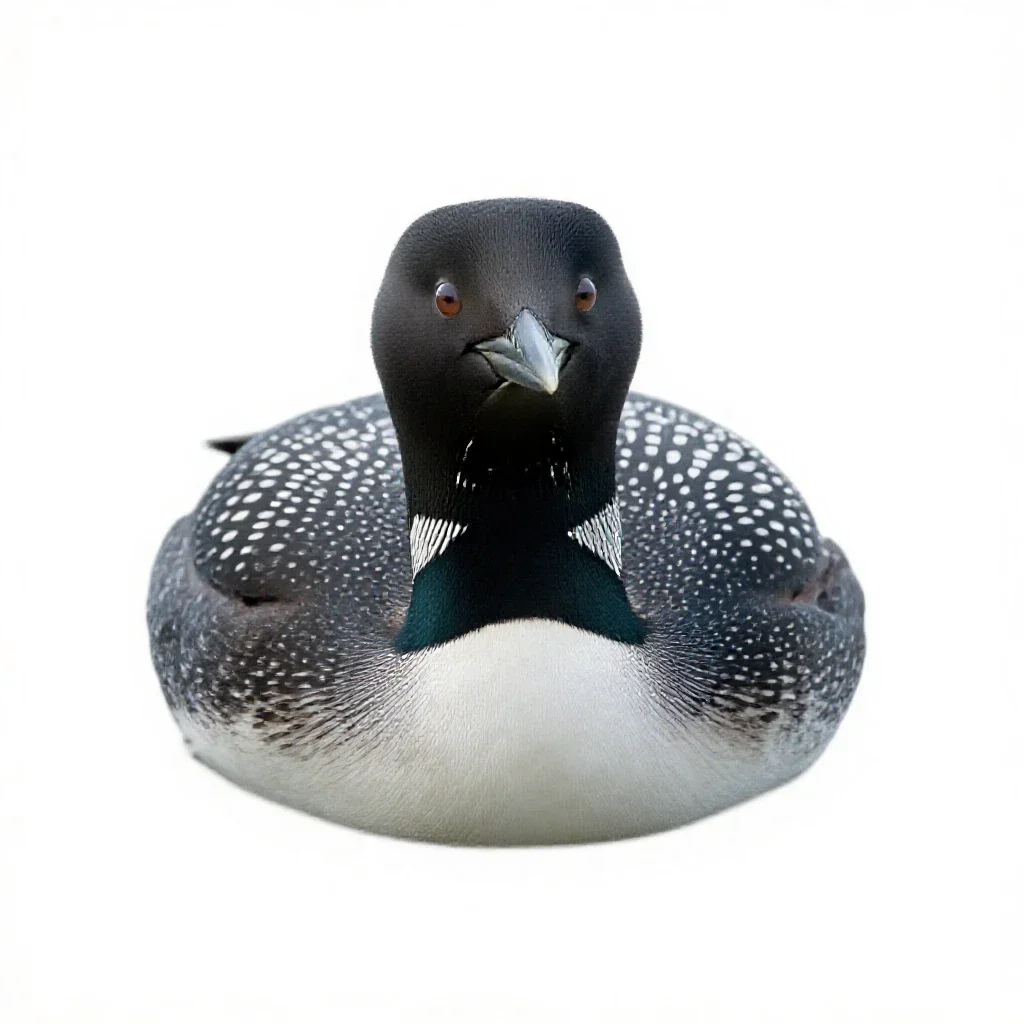 Loon isolated on a white background