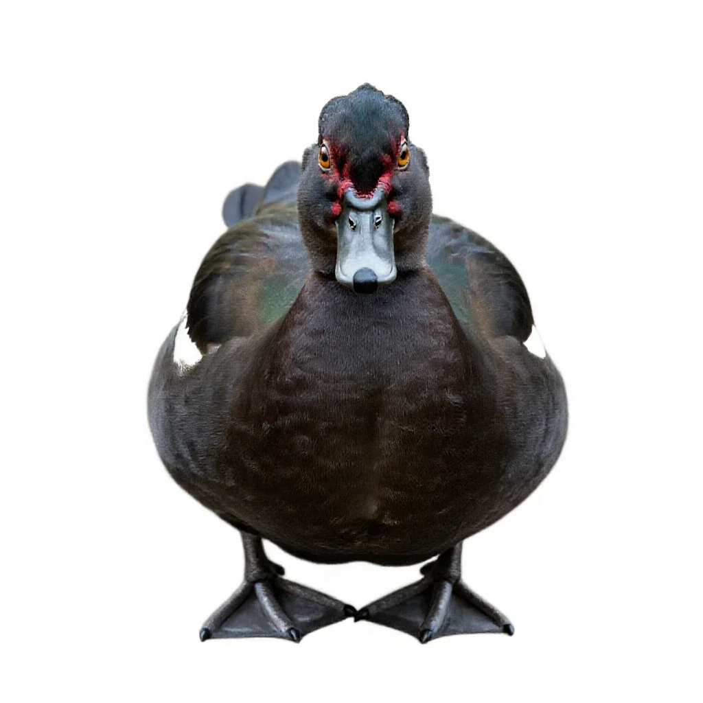 Muscovy duck isolated on a white background