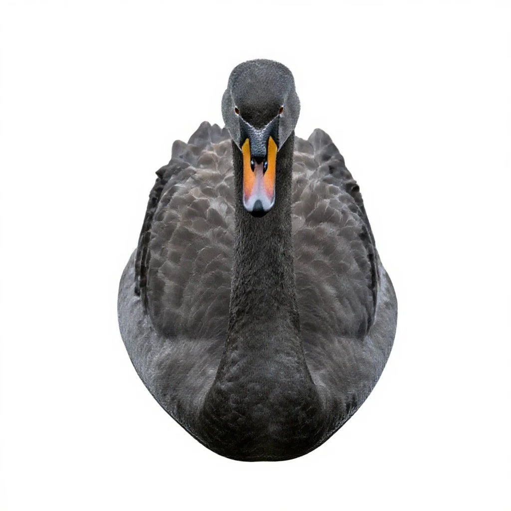 Mute swan isolated on a white background