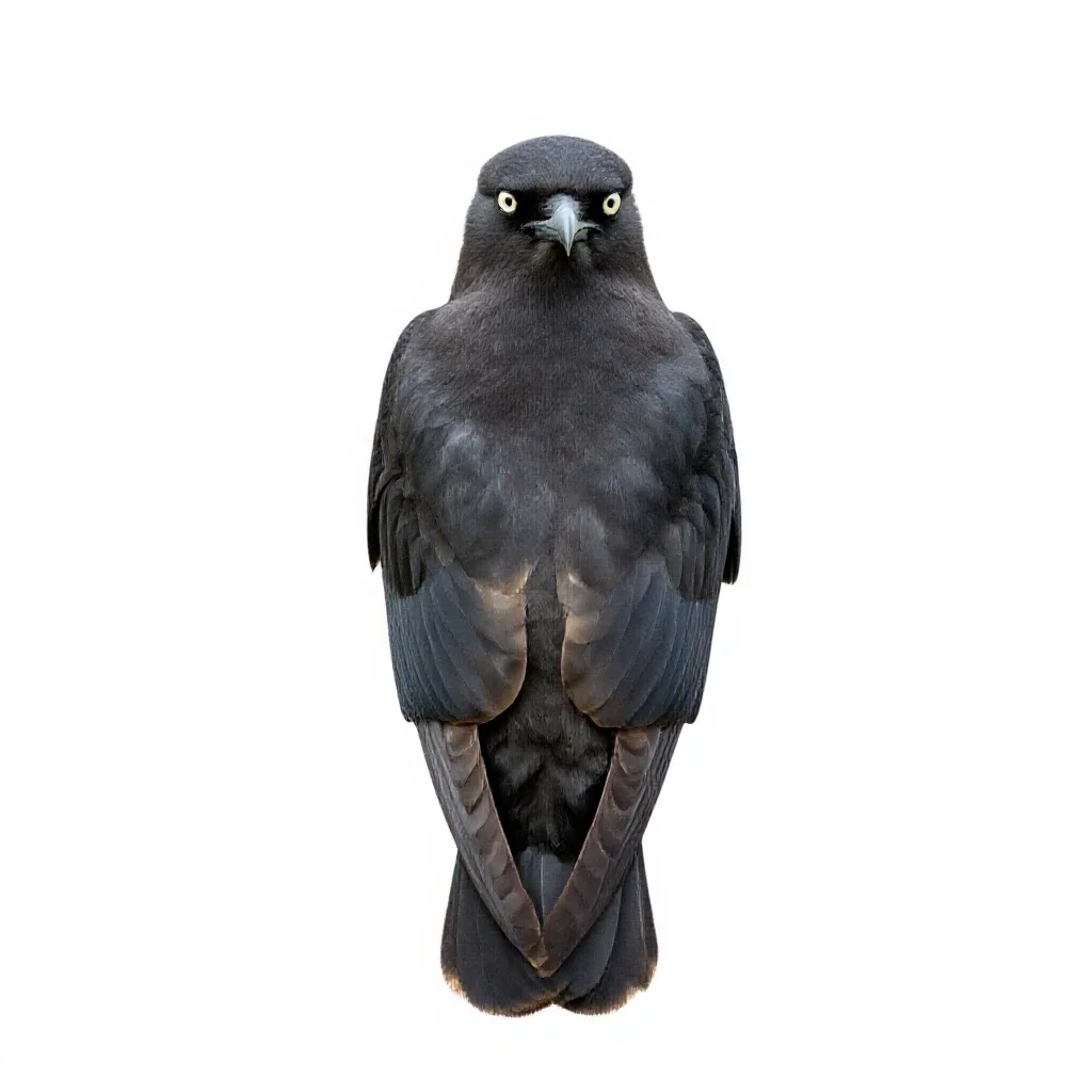 Parasitic jaeger isolated on a white background