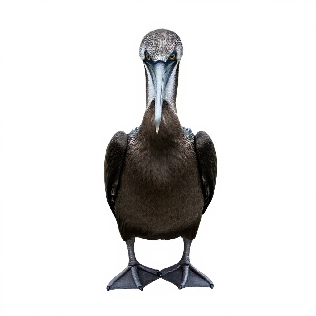 Pelecaniform seabird isolated on a white background