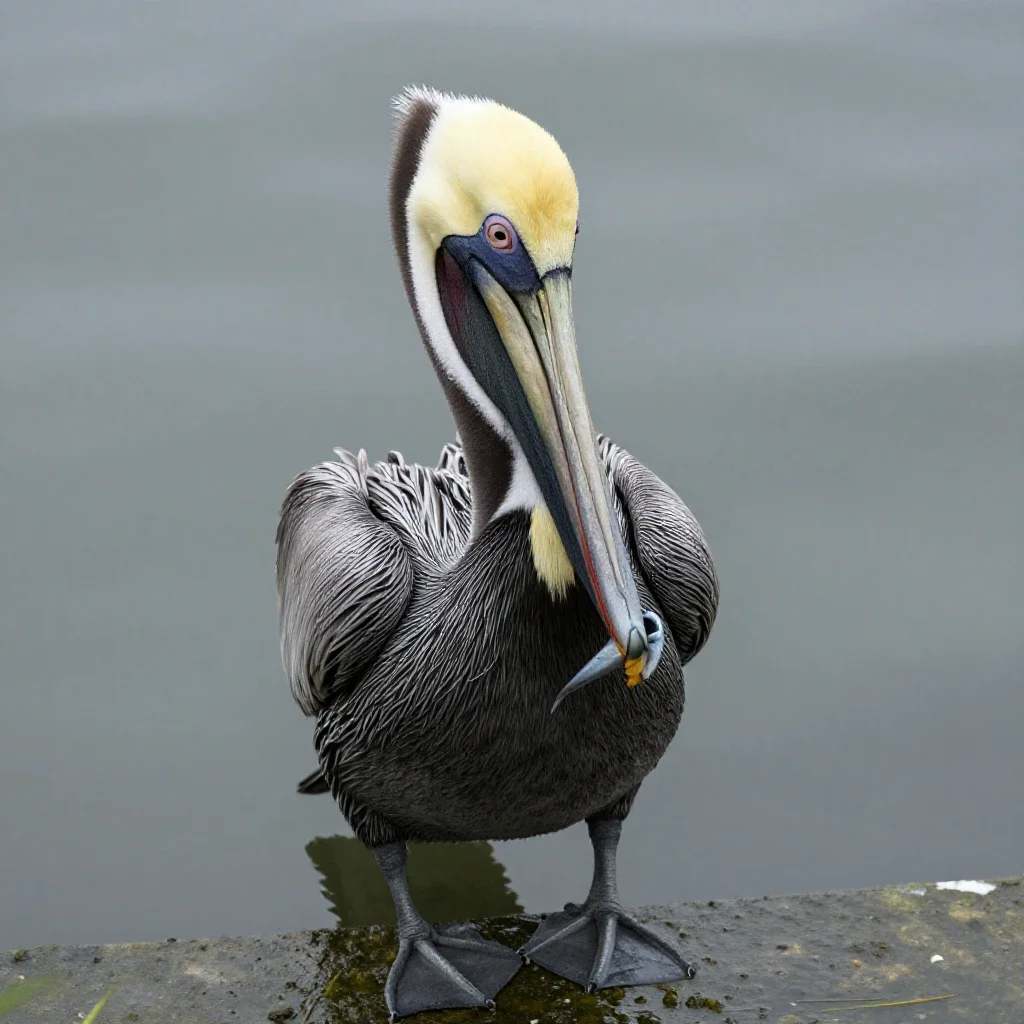 Pelican isolated on a white background