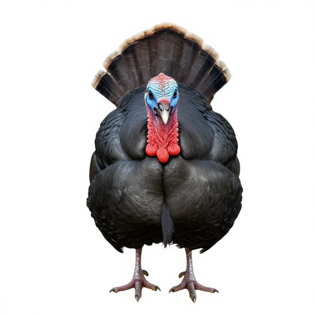 Plain turkey isolated on a white background