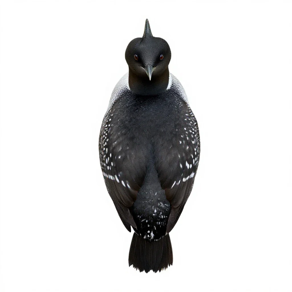 Podicipitiform seabird isolated on a white background