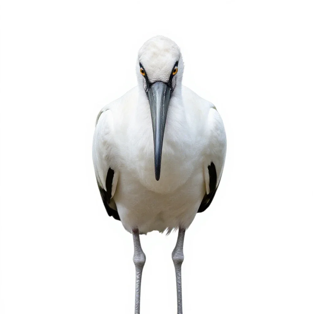 Policeman bird isolated on a white background