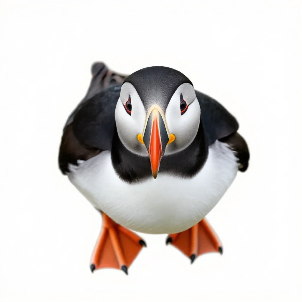 Puffin isolated on a white background