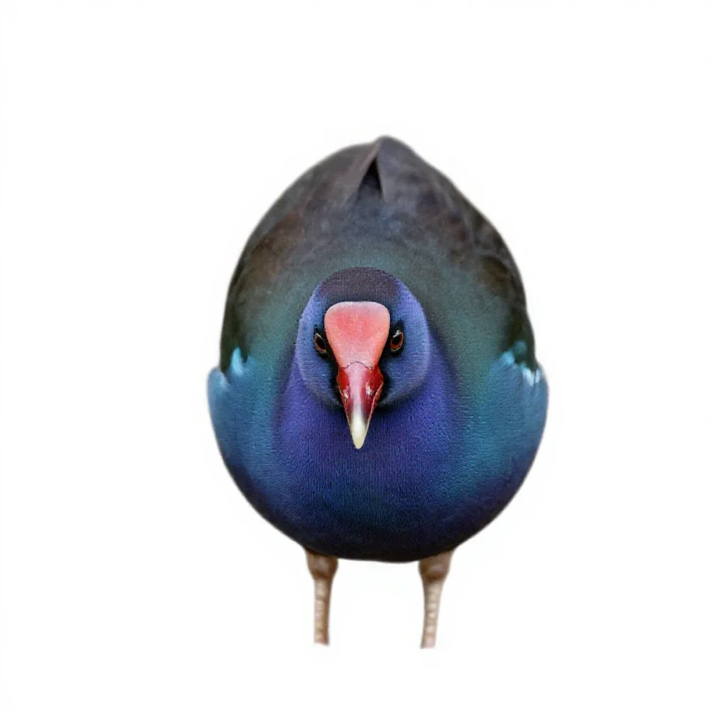 Purple gallinule isolated on a white background