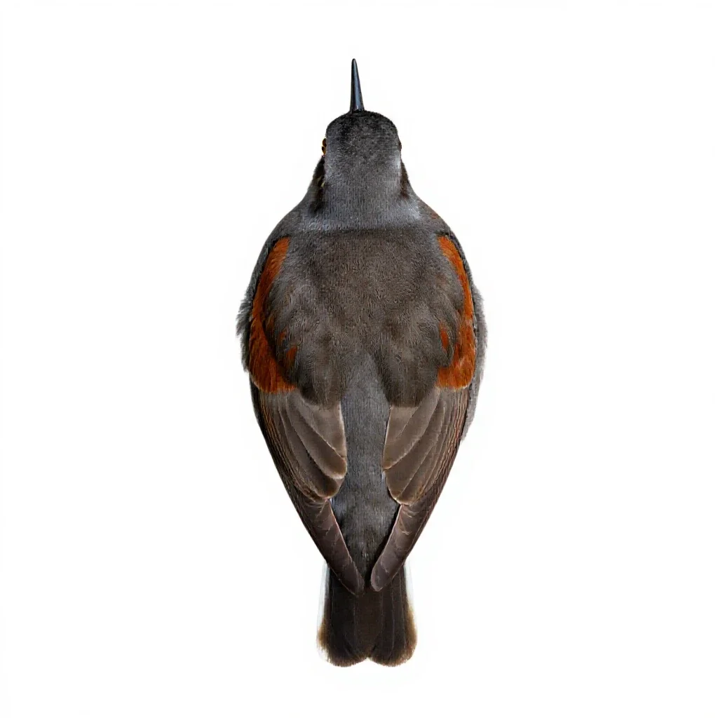 Red-backed sandpiper isolated on a white background