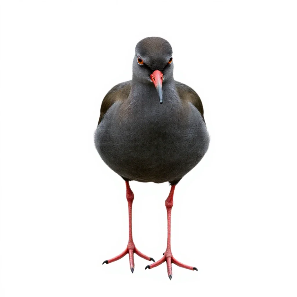 Redshank isolated on a white background