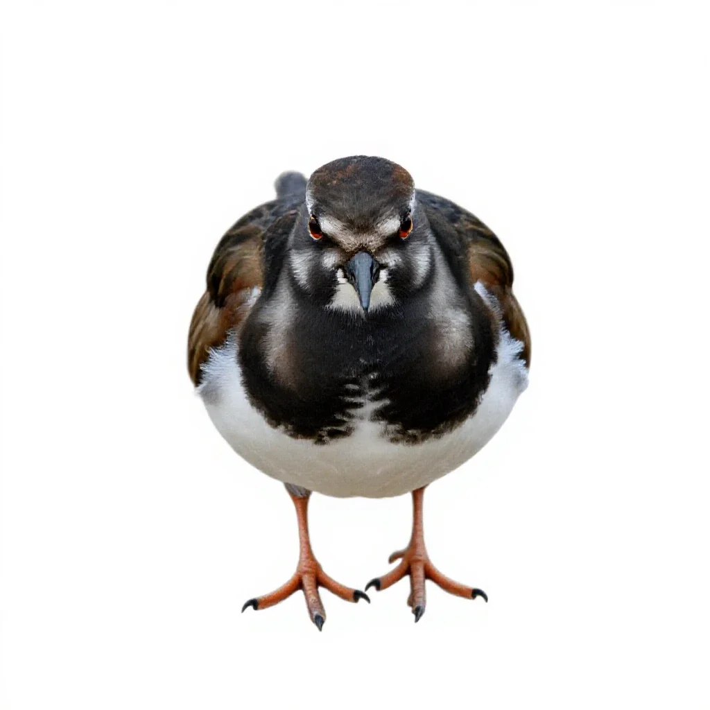 Ruddy turnstone isolated on a white background