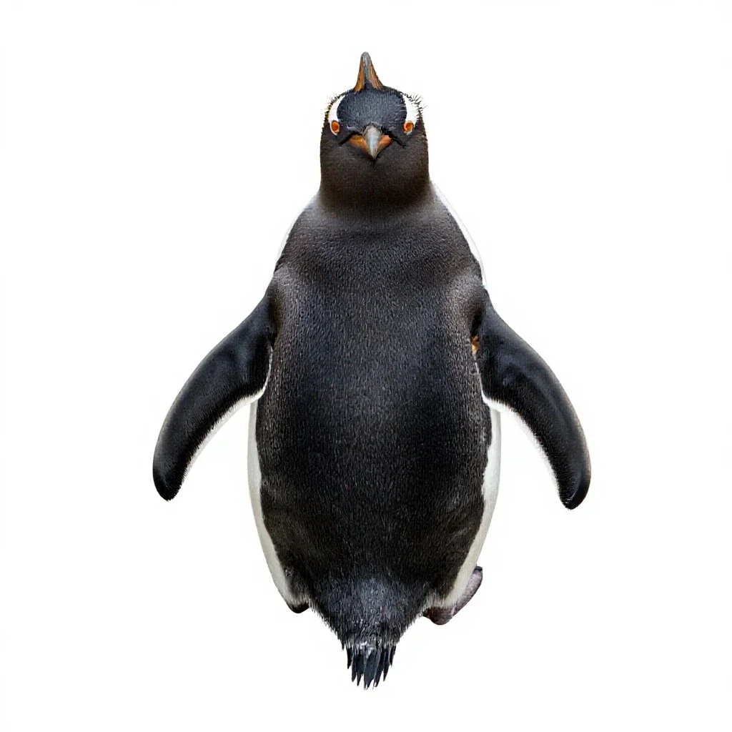 Sphenisciform seabird isolated on a white background