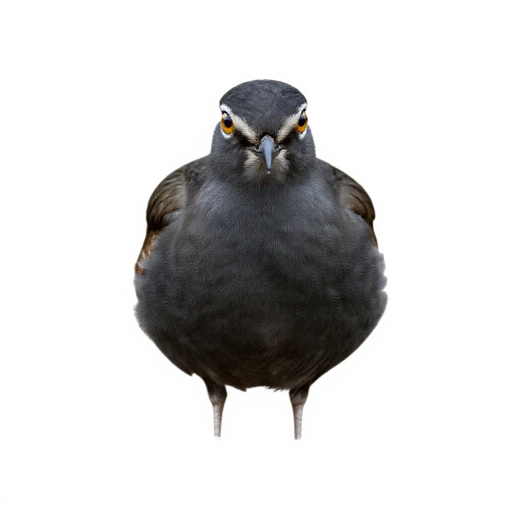Stone curlew isolated on a white background