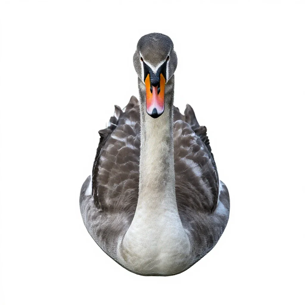 Swan isolated on a white background