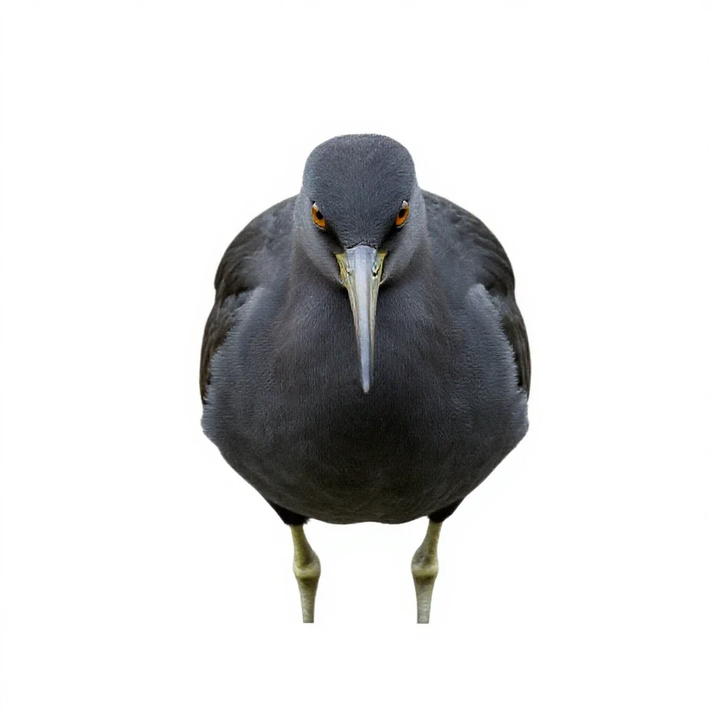 Wading bird isolated on a white background