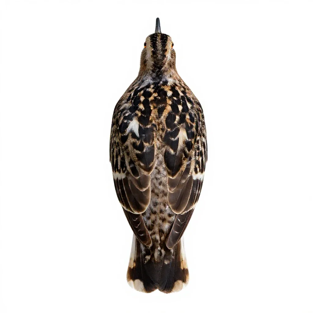 Whole snipe isolated on a white background