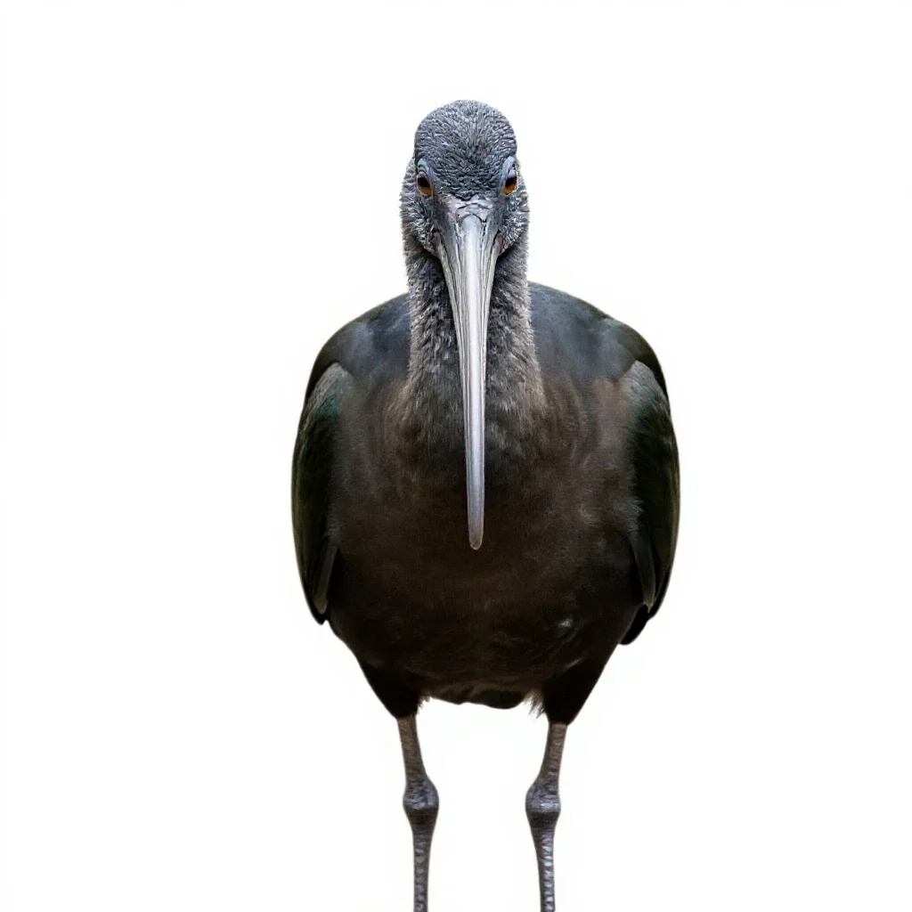 Wood ibis isolated on a white background