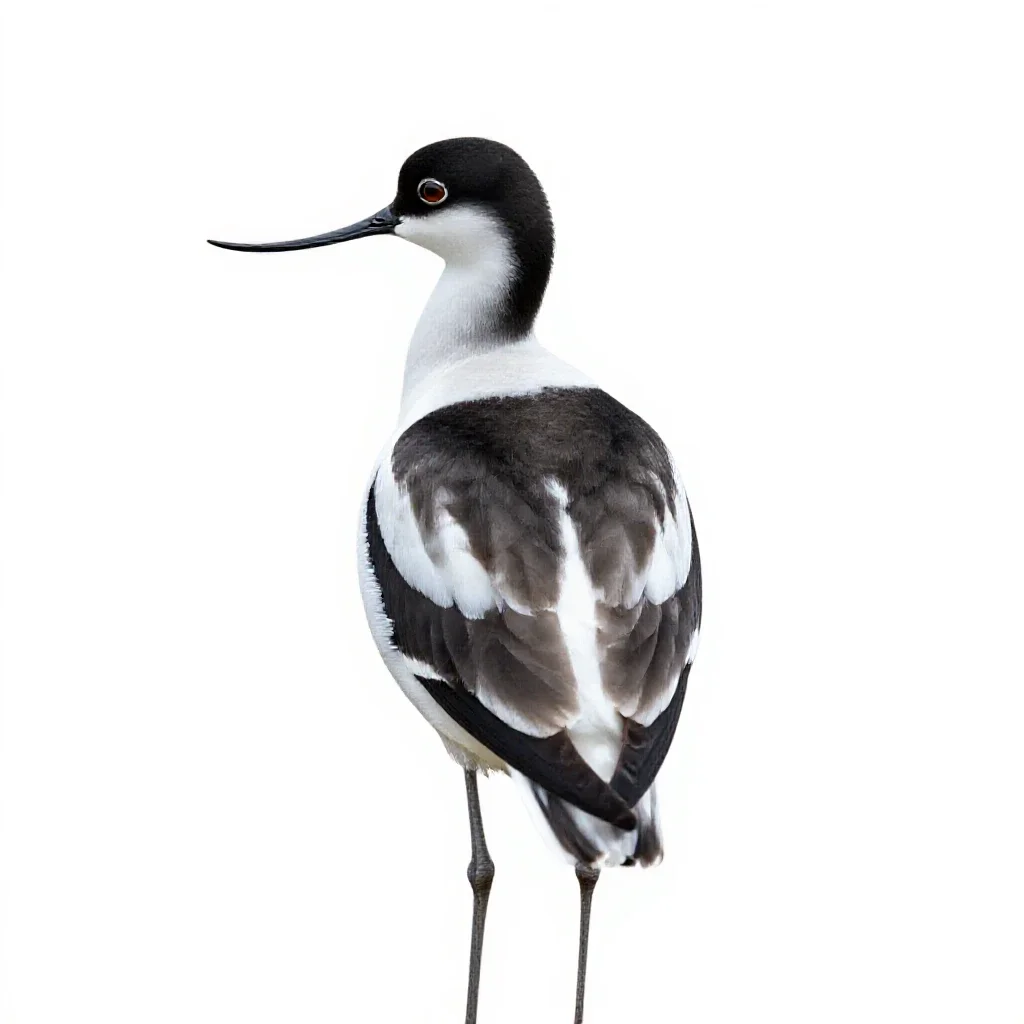 Avocet isolated on a white background