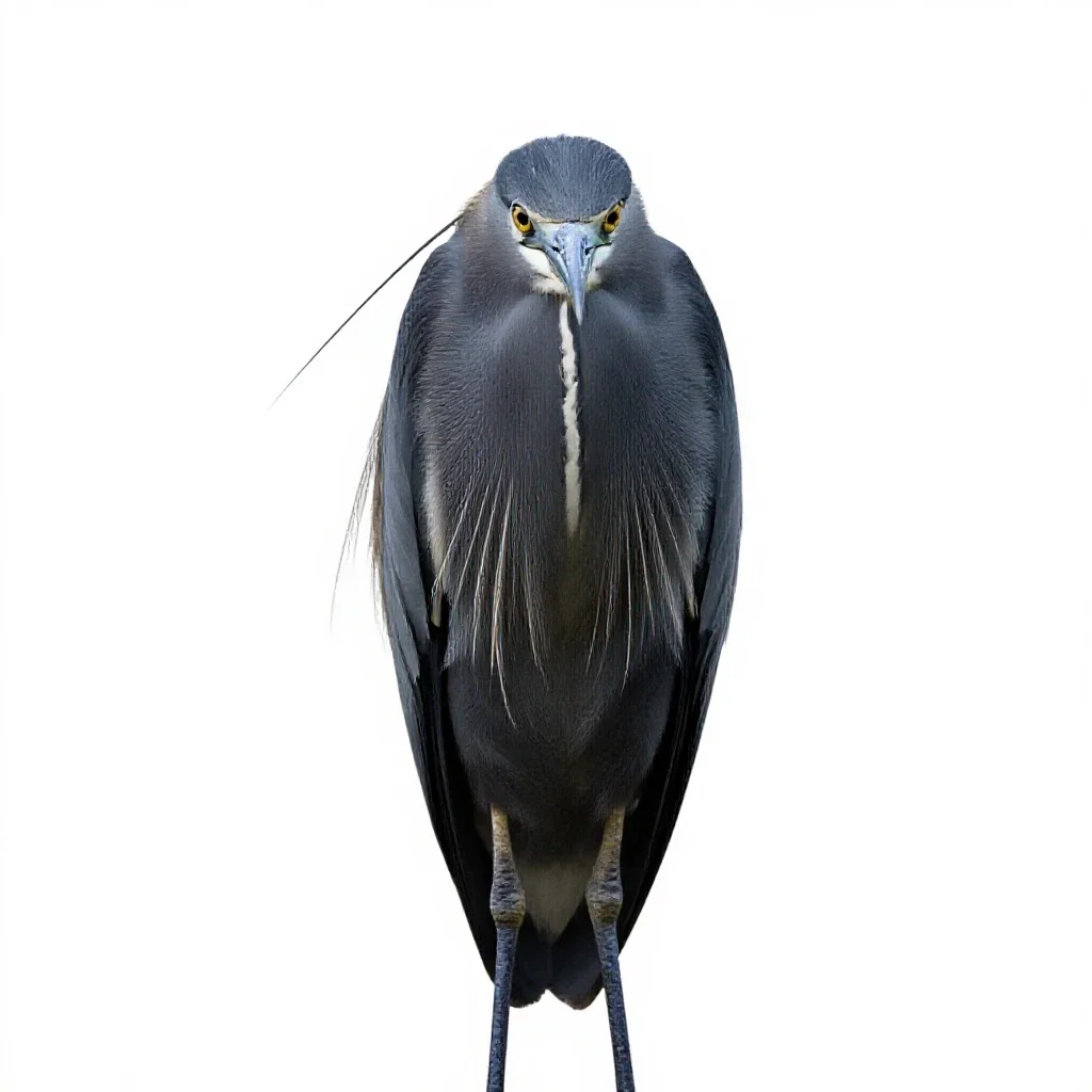 Egret isolated on a white background