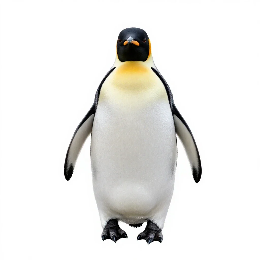 Emperor penguin isolated on a white background