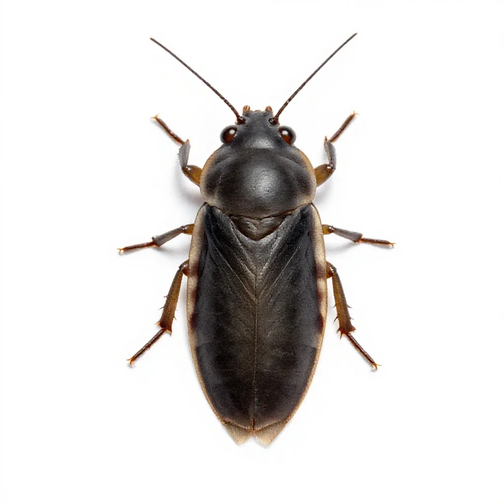 Backswimmer isolated on a white background