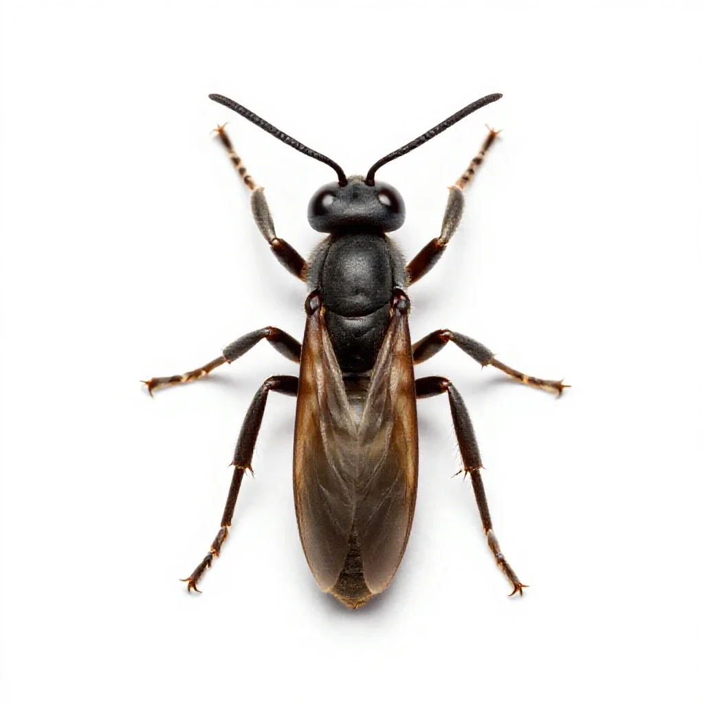 Bald-faced hornet isolated on a white background