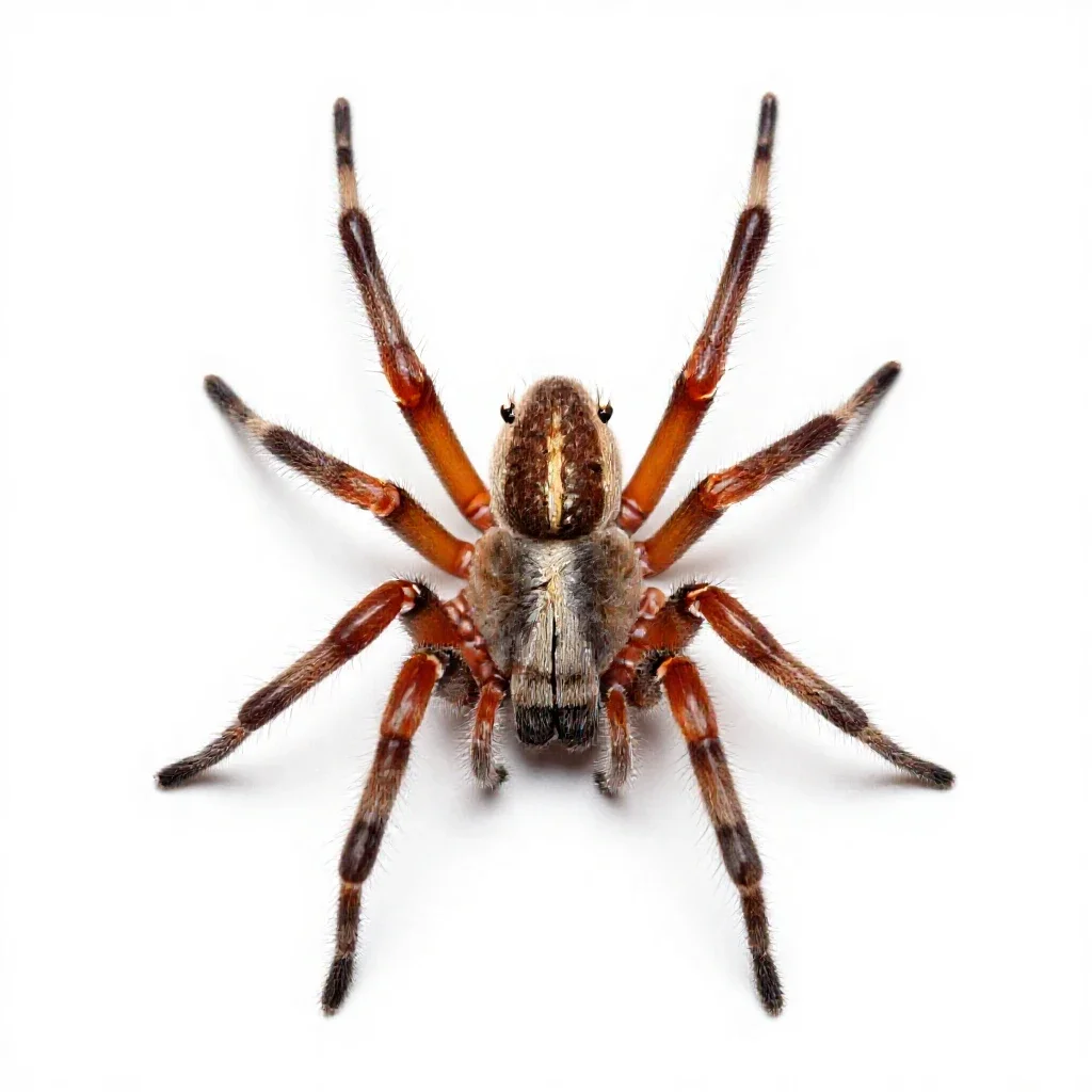 Barn spider isolated on a white background