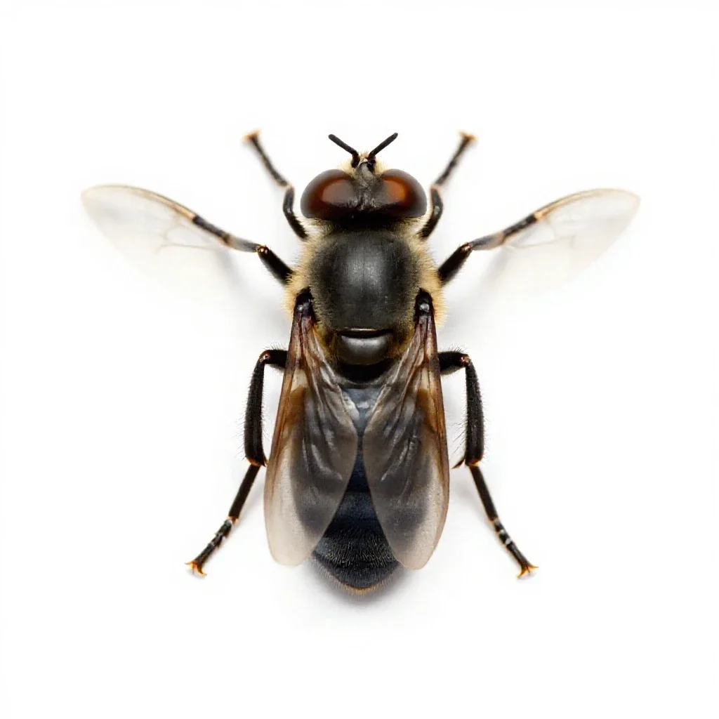 Bee fly isolated on a white background