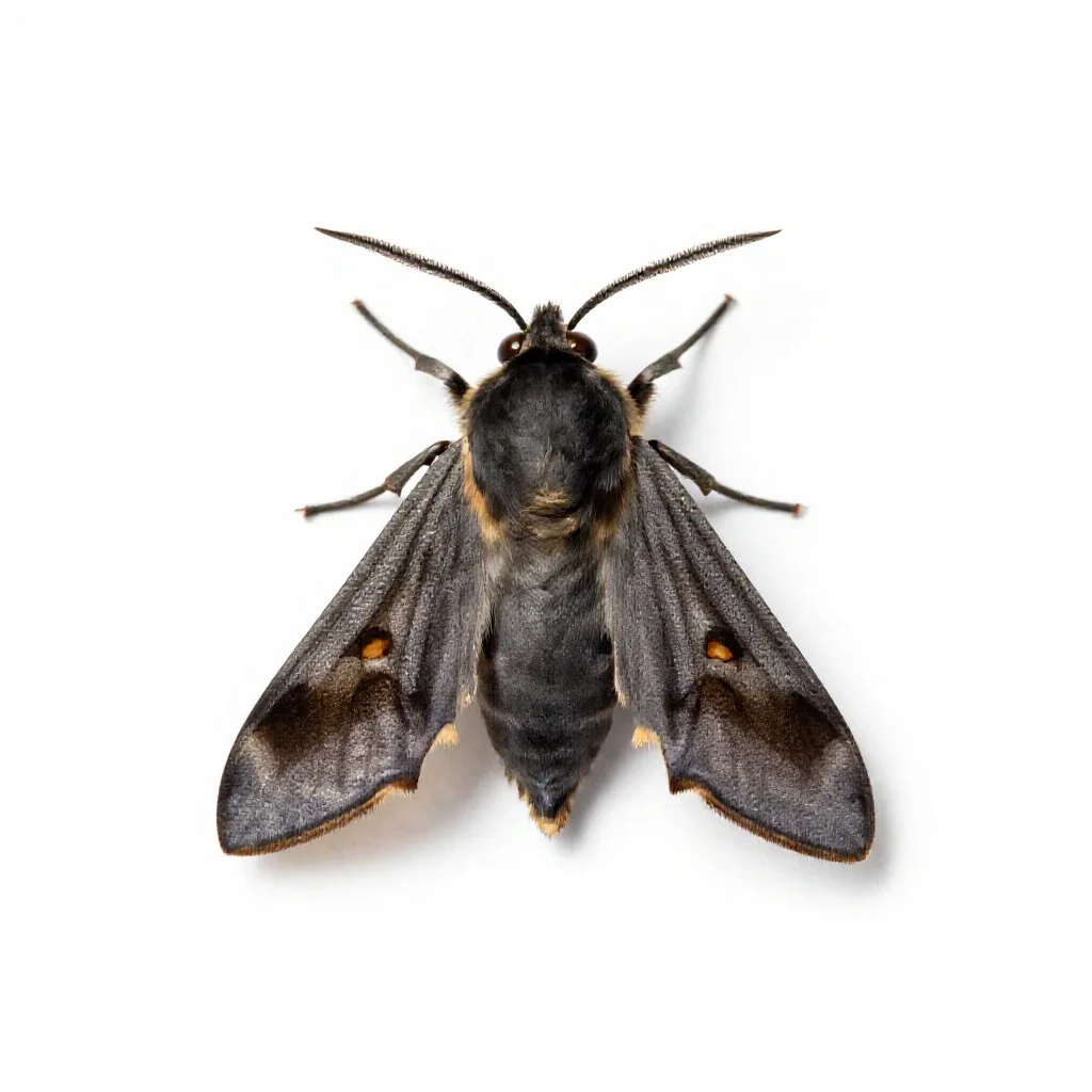 Bee moth isolated on a white background