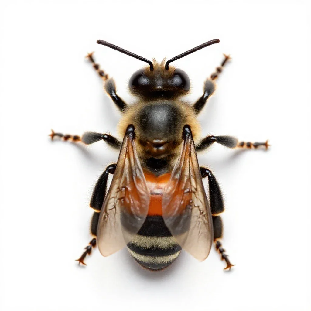 Bee isolated on a white background
