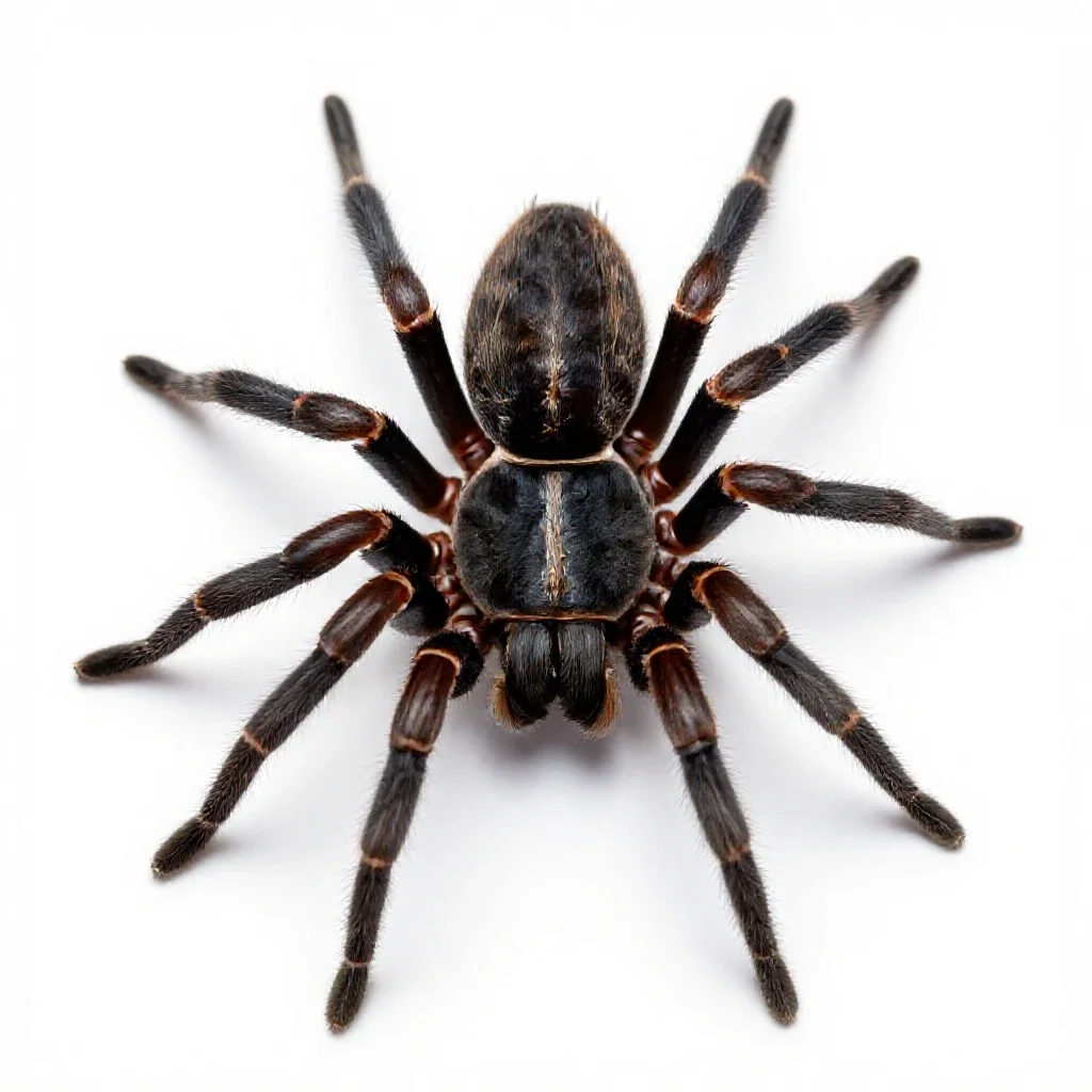 Black widow isolated on a white background