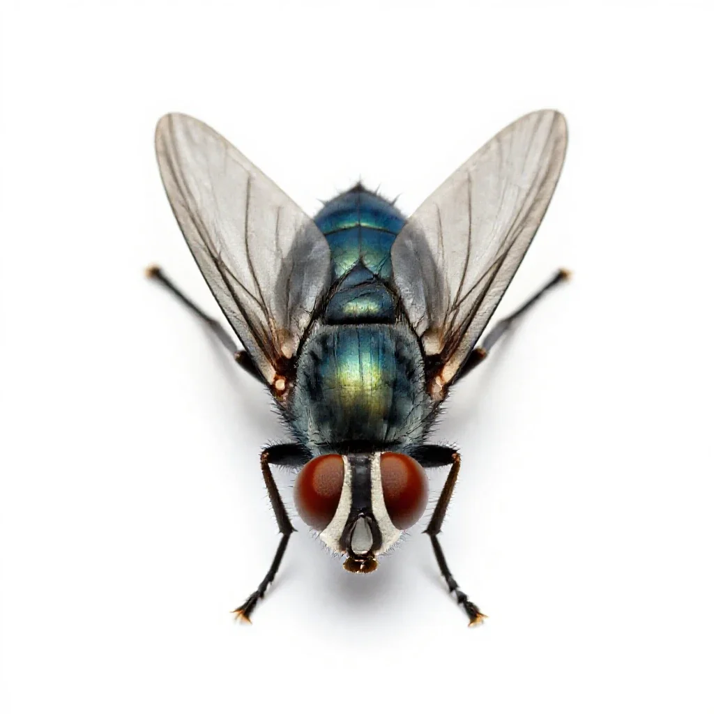 Blowfly isolated on a white background