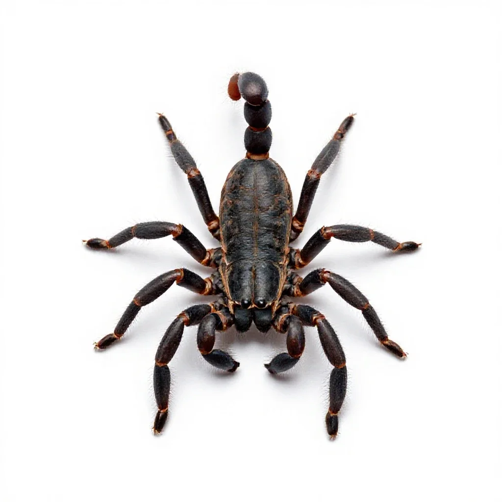 Book scorpion isolated on a white background