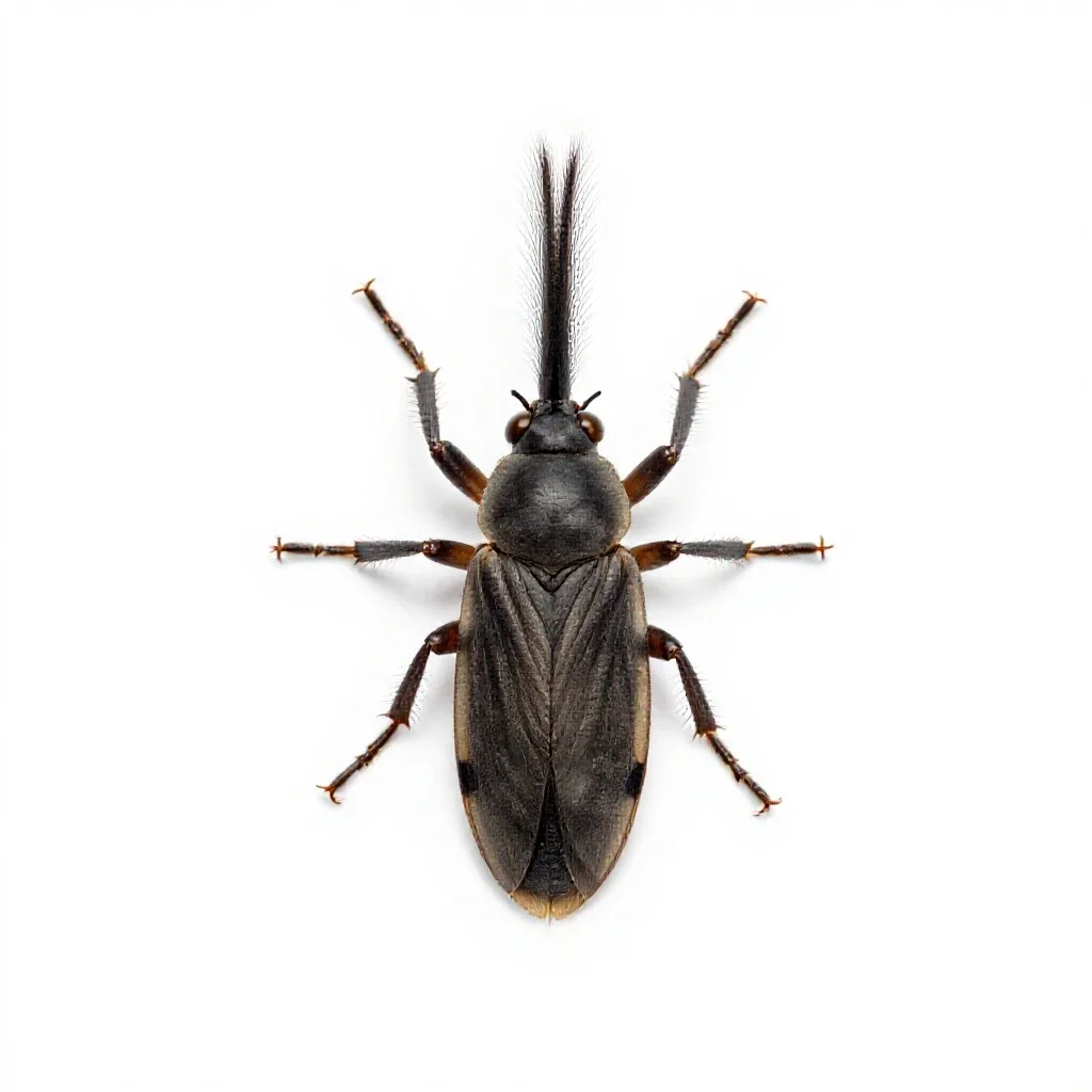 Bristletail isolated on a white background