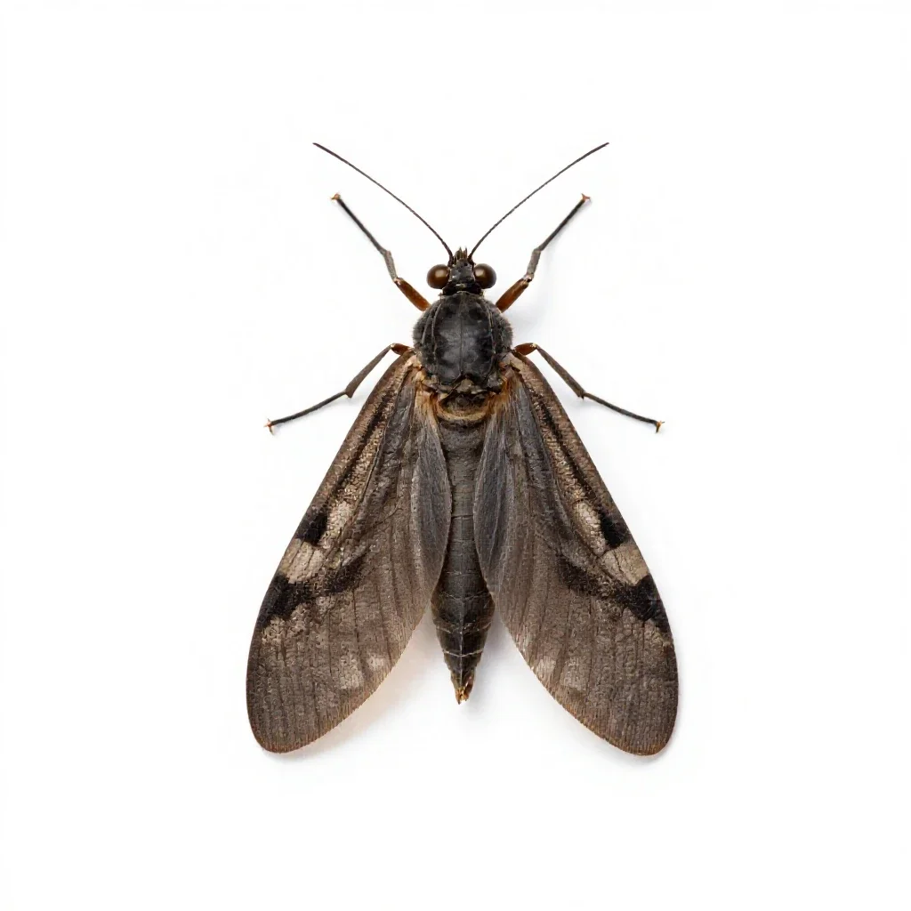 Brown lacewing isolated on a white background