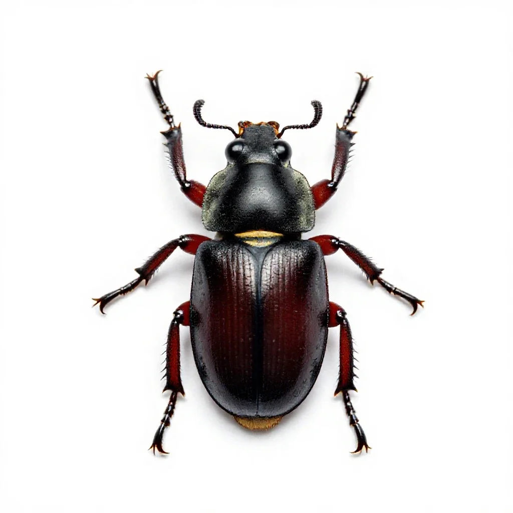 Buffalo carpet beetle isolated on a white background