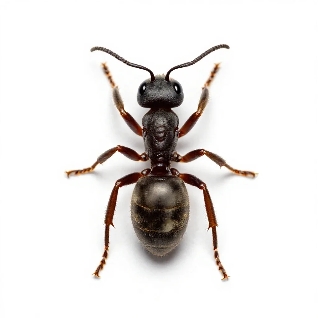 Carpenter ant isolated on a white background