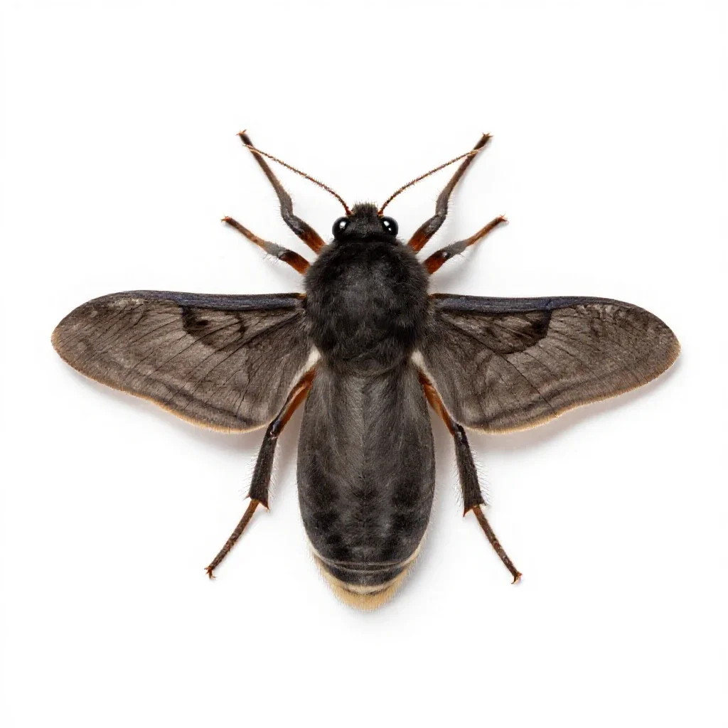Carpet moth isolated on a white background