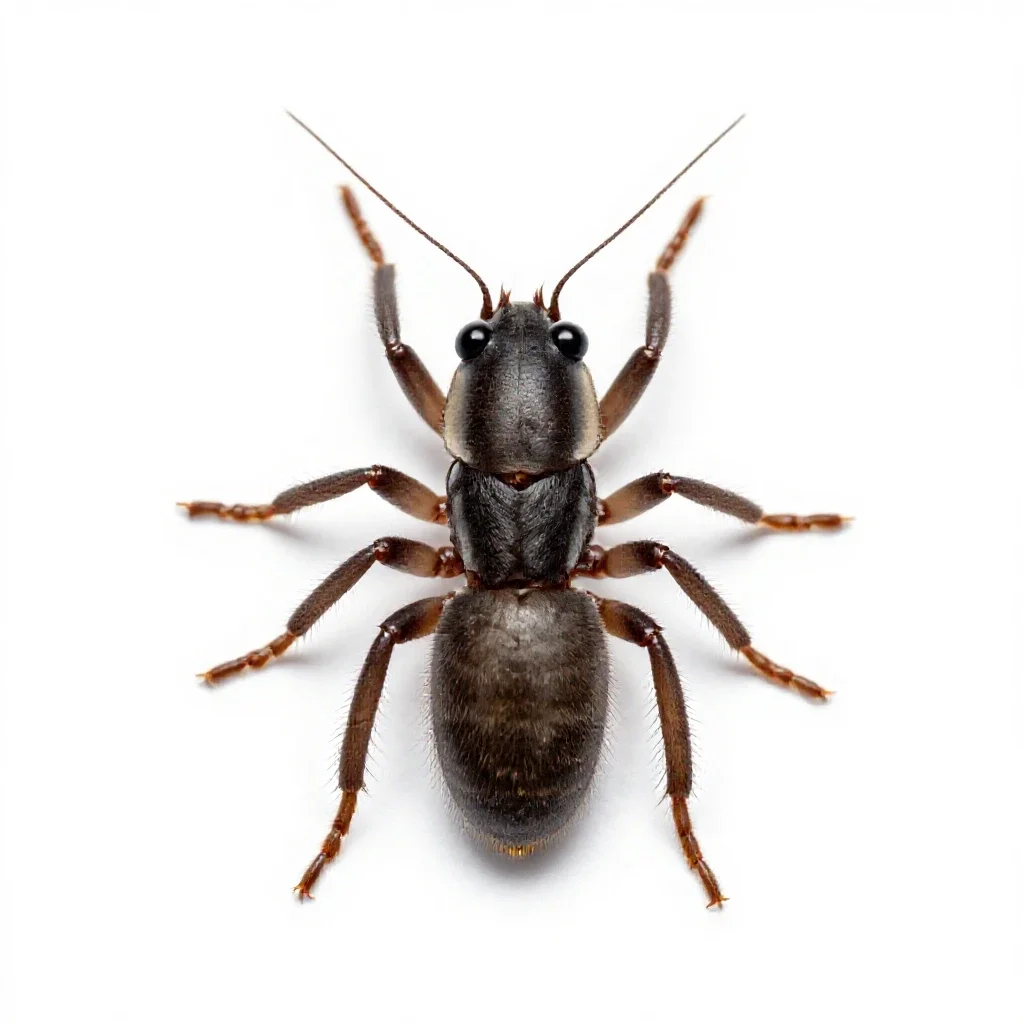 Cat flea isolated on a white background