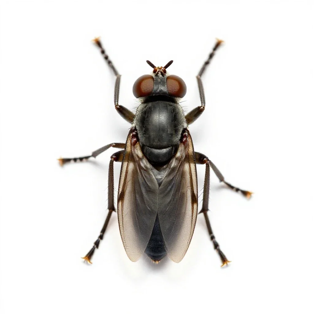 Chalcid fly isolated on a white background
