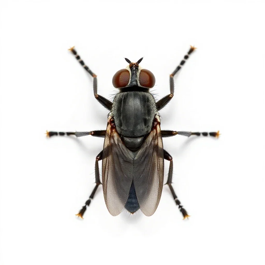 Chalcis fly isolated on a white background
