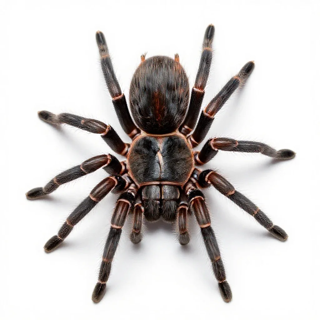 Comb-footed spider isolated on a white background