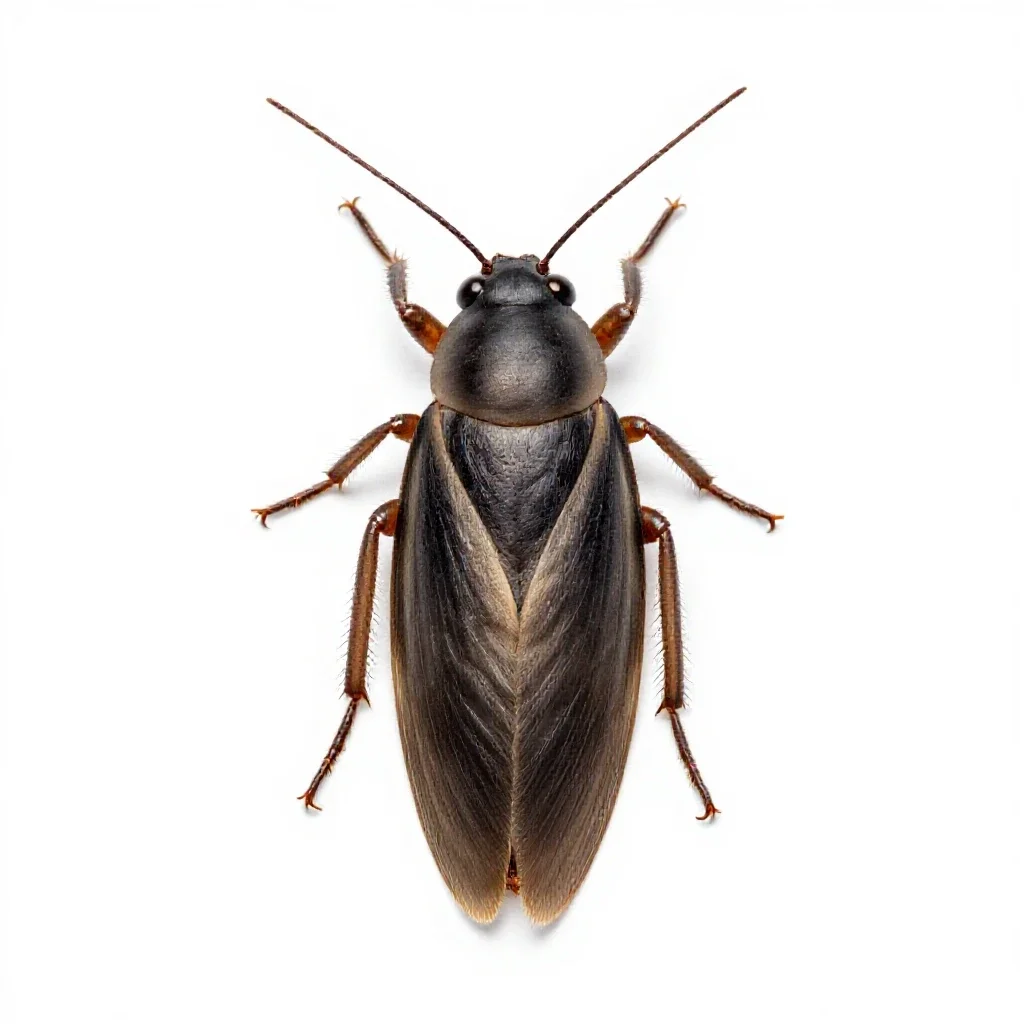 Common booklouse isolated on a white background
